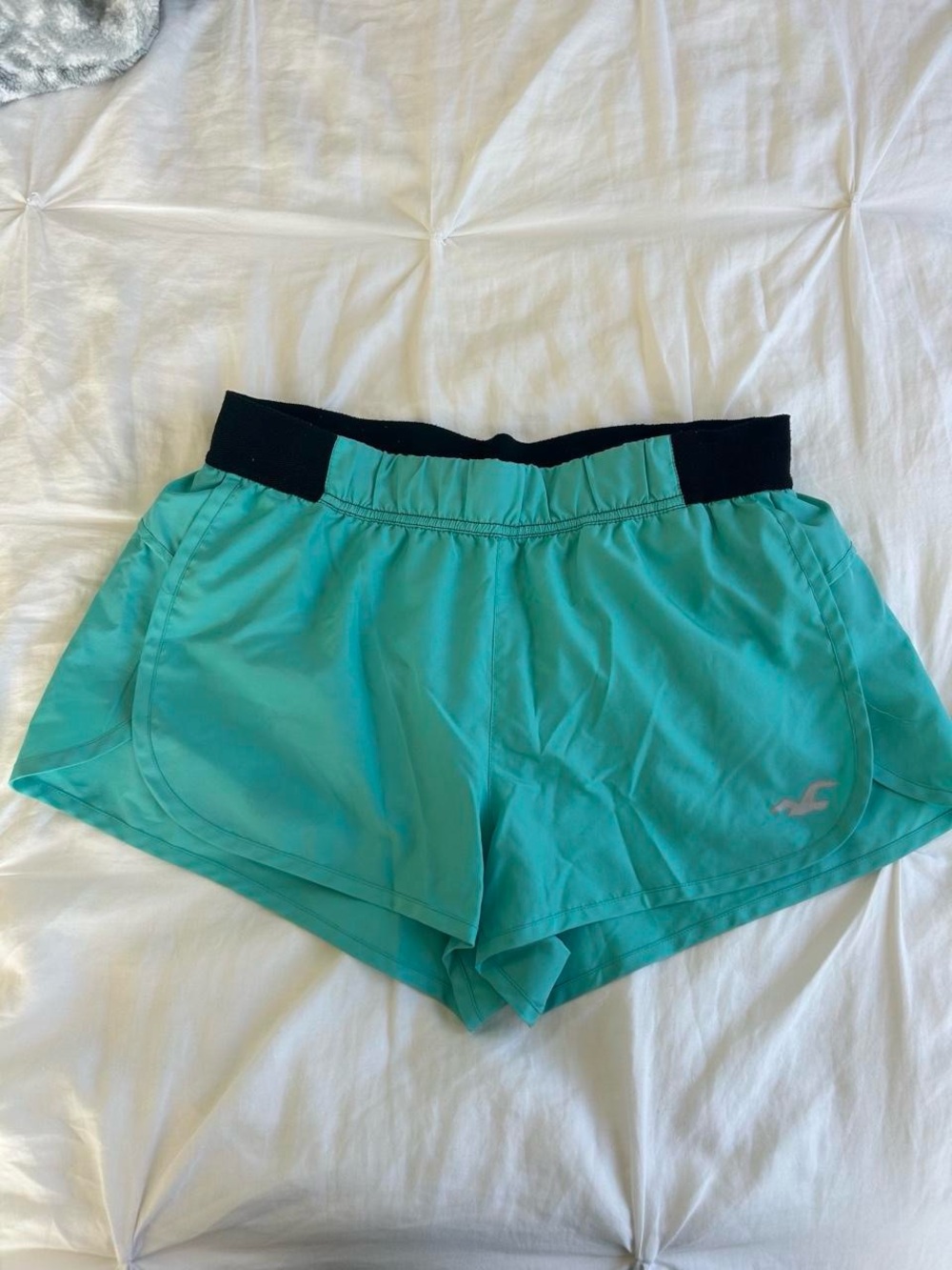 Hollister Teal w/Black Waistband Track Shorts
